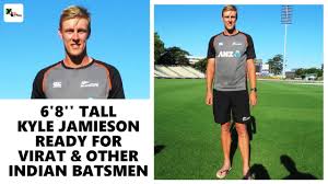 Kyle jamieson (born 30 december 1994) is a new zealand cricketer. Watch 6 8 Tall Kyle Jamieson Excited To Have A Go At Kohli Indian Batsmen New Zealand Vs India Youtube