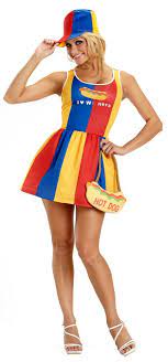 Hot dog on a stick uniform 2021. Sexy Hot Dog Girl Costume Mr Costumes