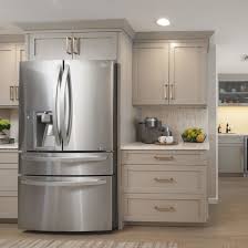 Cabinet door sample in pebble grey (2) model# rdcds.hd,ah8m4,b83m. Kitchen Remodel With Waterfall Island Viking Kitchen Cabinets