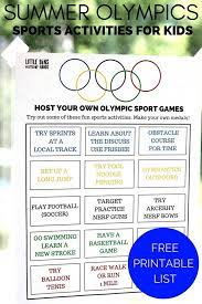 Olympic Sports Activities For Kids Summer Olympics Olympic Games For Kids Sports Activities For Kids Olympics Activities