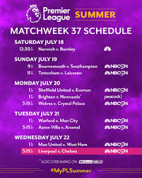 This premier league schedule shows that peacock plans to incorporate more live sports into the service. Nbc Sports Soccer On Twitter So Much Premier League Myplsummer