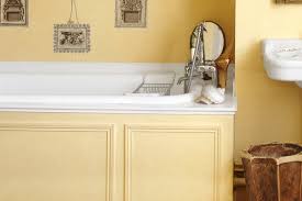 I would suggest stepping it up to eggshell, which has just a little bit of a sheen, and is a lot more washable than the flat paint. Choose The Right Type Of Paint For Your Bathroom This Old House