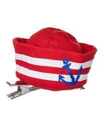 Beachcombers Coastal Life Red Sailor Hat Hair Clip Zulily Hat Hairstyles Sailor Hat Nautical Outfits