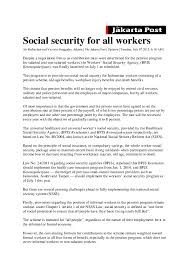 The issue of social insurance. Pdf Social Security For All Workers Victoria Fanggidae And Ah Maftuchan Academia Edu