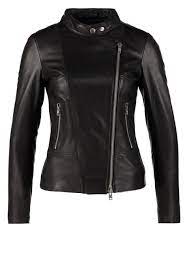Leather Ladies Biker Jacket Lamb Skin Plain Leather Combination Of Collar Ban Luxury Design Article Womens Leather Biker Jacket Leather Jacket Black Jackets