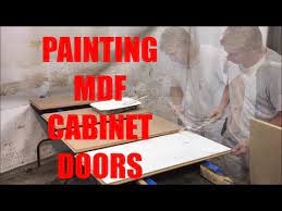 If you're painting the inside of the cabinets, start at the back and work toward the front. Painting Mdf Cabinet Doors Youtube