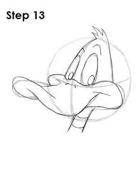 Include a tuff of feathers on the back of the duck's head. Draw Daffy Duck In 2020 Daffy Duck Duck Drawing Easy Disney Drawings