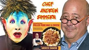 🧀 MUKBANG EATING • CHEF ANDREW ZIMMERN FROZEN PULLED PORK MAC & CHEESE TV  DINNER
