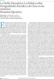 Peers and reviewers alike decide whether or not they will continue to read an article based on the abstract. La Doble Disyuntiva La Politica Sobre Desigualdades Raciales Y De Clase En Las Americas Resumen Ejecutivo Ps Political Science Politics Cambridge Core