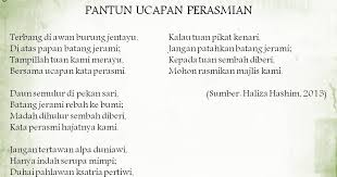 Pergi berhuma di tanjung rokan, sebelum pelang mengail ikan; Pantun Majlis