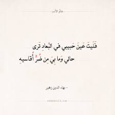 شعر بهاء الدين زهير فليت عين حبيبي في البعاد ترى عالم الأدب Quran Quotes Love Quote Posters Words Quotes