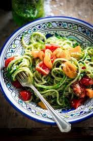 No Cook Zucchini Noodles With Pesto Recipe Cooking Dinner Healthy Zucchini Noodles