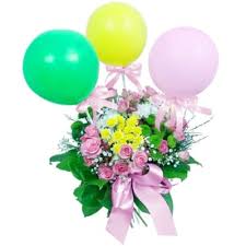 Enjoy your very special day. Flowers With Balloons For A Child Gift Send Interflora Gifts Online Id1084895 Igp Com
