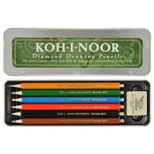 Amazon Com Koh I Noor Versatil 5217 Set Of 6 Mechanical Pencils With Sharpener Colored Leads And Eraser Mechanical Pencils Diamond Drawing Pen And Paper
