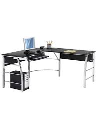 Realspace Mezza L Shaped Desk Blackchrome Office Depot