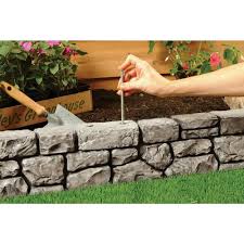Dalen Products 6 In X 10 Ft Stonewall Border E4 10gy The Home Depot In 2020 Brick Wall Gardens Stone Walls Garden Garden Edging