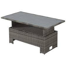Dieses rattanmöbel set eignet sich für drinnen und draussen. Gartentisch Colombo Hohenverstellbar Grau Danisches Bettenlager
