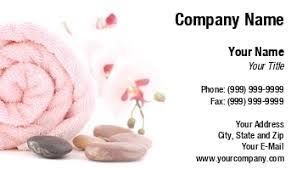 Stone therapy business card massage beauty spa vector. Massage Business Cards