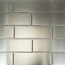 Lean how to install and tile a kitchen backsplash. Ivy Hill Tile Stainless Steel 2 In X 6 In Stainless Steel Floor And Wall Tile Ext3rd101750 The Home Depot Metal Tile Backsplash Metal Tile Stainless Steel Tile