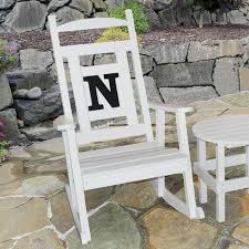 A L Furniture Co Monogram Recycled Plastic Rocking Chair Rocking Chair Plastic Rocking Chair Chair