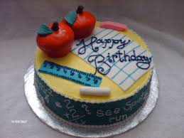 Happy Birthday Cake For Teacher With Name Edit Teachers Birthday Teacher Cakes Teacher Birthday Cake Cake