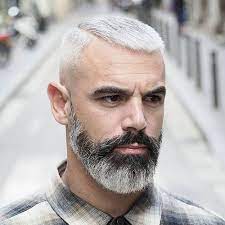 Pulled back textured white hair. 27 Best Hairstyles For Older Men 2021 Guide