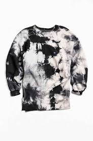 Black And White Tie Dye Long Sleeve Shirt Vintage Champion Tie Dye Split Seam Sweatshirt Vintage Clothing Men Sweatshirts Seam Sweatshirt