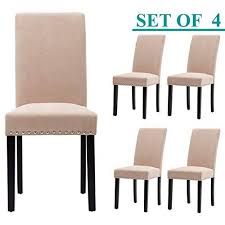 Upholstered Dining Chairs Padded Parson Chair With Silver Nails And Solid Wood Legs Upholstered Dining Chairs Dining Chairs Dinning Room Furniture