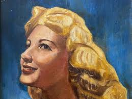 🔥 Antique American NY Ashcan WPA Blond Woman Portrait Oil Painting, Cecil  Bell