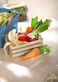 Amazon Com Haba Soft Biofino Vegetable Basket Grocery Toy Toys Games Vegetable Basket Play Food Fruit