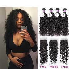 China Brazilian Water Wave Hair With Closure 4 Bundles With Closure Water Wave Weave With Closure Water Wave Brazillian Hair China Brazilian Hair And Human Hair Price
