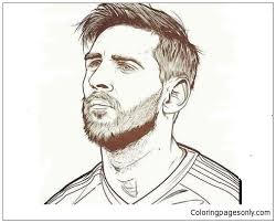 Picture of brasilian football player for coloring. Lionel Messi Image 16 Coloring Pages Soccer Players Coloring Pages Free Printable Coloring Pages Online