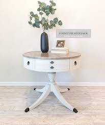 Drum Table Staining Furniture Grey Painted Furniture White Painted Furniture