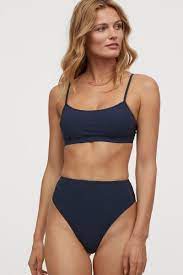 Bikini Top Dark Blue Ladies H M Us Bikini Tops Womens Swimsuits Bikini Popular Swimsuits