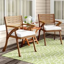 Teak dining round tables extension tables. Beachcrest Home Coyne Patio Dining Chair With Cushion Reviews Wayfair Ca