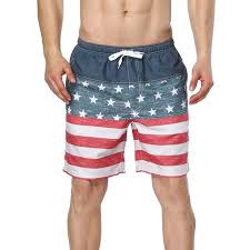 Mens Swim Trunks Summer Beach Shorts Board Shorts With Pocket Bathing Suit Swimming Surfing