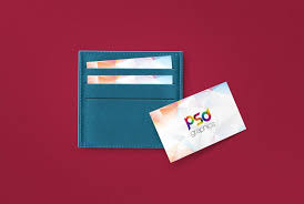 Business Card In Wallet Mockup Free Psd