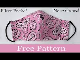 How to make a double sided face mask at home | reversible mask with filter pocket for beginners. No Sewing Machine Face Mask New 3 Layer Guideline Face Mask Youtube Pocket Pattern Diy Face Mask Face Mask Tutorial
