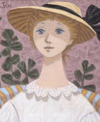 Fletcher Martin (American 1904-1979), Seated Woman in Straw Hat, oil