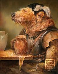 Beer In Stein Bear Print Beer Mead Bar Art Gift For Etsy Bear Art Bar Art Art