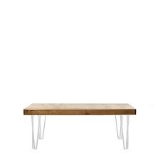 This single piece slab with hairpin legs makes for a beautiful coffee table. Hairpin Collection Hairpin Teak