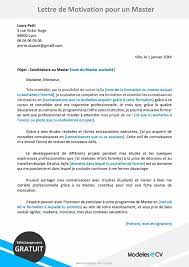 Parcours infirmier, lettre de motivation, projet professionnel. Exemple De Lettre De Motivation Pour Un Master Lettres Gratuites