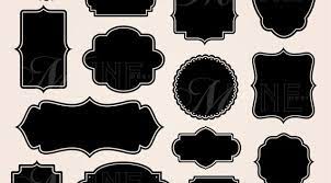 Frame Labels Clipart Digital Clip Art Vector Design Elements Etsy Digital Clip Art Clip Art Photo Album Scrapbooking