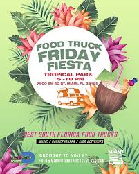 Food Trucks Fridays Fiesta Tropical Park — Food court food truck in Miami, Florida