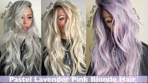 Mytresses platinum label get this navy blue hair in minutes!!! Pastel Lavender Pink Blonde Hair Make Over Youtube