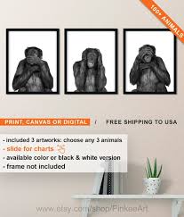 three wise monkeys photo black and white monkey lover gift 3 etsy three wise monkeys photo black and white monkey lover gift 3 monkeys canvas see no evil hear no evil speak no evil chimpanzee poster