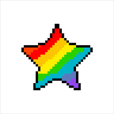 Clique sur les images pour les enregistrer. Pixel Art Etoile Arc En Ciel