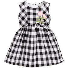 Black And White Gingham Dress Toddler Mayoral Girls Black White Gingham Check Dress At Childrensalon Com Gingham Dress Dresses Girls Dresses