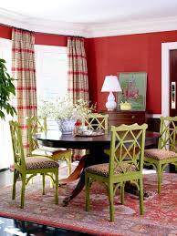 Mixing Paint Colors And Patterns Red Dining Room Home Dining Room Chairs