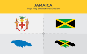 So, a trip to jamaica for two people costs around j$223,851 for one week. Jamaica Map Flag And National Emblem Illustration